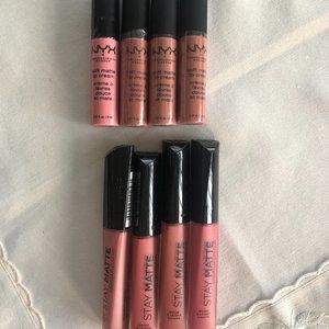 NYX and Rimmel liquid matte lipsticks